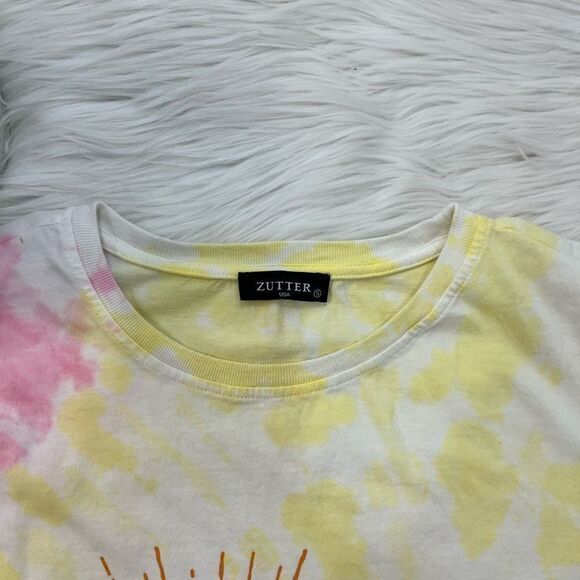 Zutter Pink & Yellow Tie Dye Graphic Tee - Picture 4 of 9